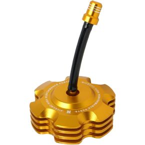 Gas Cover Tank Cap with Hose Compatible with Yamaha Raptor 700 2006-2023, Raptor 700R 2013-2024, Raptor 50 2004-2008 Gold