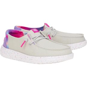 Hey Dude Kids Wendy Color Fun (Little Kid/Big Kid) - Shoes for Kids - Comfy Canvas Upper - Rubber Outsole