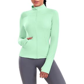 VUTRU Womens Athletic Zip Up Jacket Workout Running Jacket Lightweight Yoga Jacket with Thumb Holes