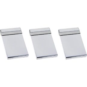 Stephanie Imports Set of 3 Brushed Metal Business Card Case Holders With Bar Closure Mechanism (Horizontal, Gunmetal)