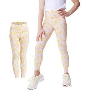 Girls Printed Leggings UPF 50+ Lightweight Breathable Athletic Pants for Girls Cool&Smooth Touch Summer Activewear