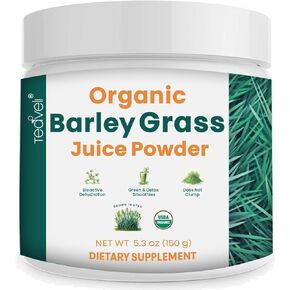 Organic Barley Grass Juice Powder– Utah Grown Raw Barley Grass Juice Extract & Green Juice Powder for Detox- Complements Wheatgrass Juice- Made to EverRaw® Standard with BioActive Dehydration™- 5.3 oz