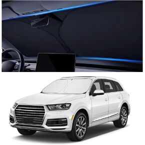 Sunshade for Car Windshield,Foldable Windshield Cover Sun Shade Keeps Car Cool,Universal Car Accessories Titanium Silver Sun Blocker for Car Windshield Fits Car Truck SUV (M: 55.12 * 27.6 inch)