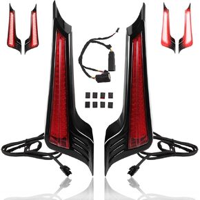 أضواء خلفية LED للدراجة النارية لـ Harley، لوحة حشو الحاجز الخلفي إشارات الانعطاف، ملحقات أضواء الفرامل للجري Harley Davidson Touring Road King Road/Street/Electra Glide 2014-Later