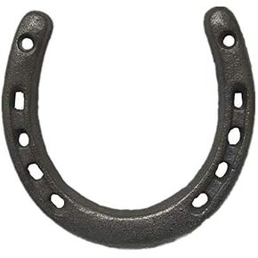 Lucky Horseshoe,Horse Shoe Decor Wall,Horse Shoes for Decorations, Medium Horseshoe Durable Cast Iron 5 Holes On Each Side for Indoor Or Outdoor(Buddhist Causality)
