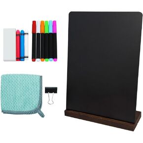 8.7x12 Inch Wooden Double Sided Hanging Chalkboard Signs, Erasable Message Board Sign with Hanging String, for Shop Wedding Kitchen Home Party Decoration, 1 Pack