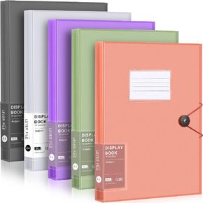 5 Pieces Binder with Plastic Sleeves Portfolio Binder A4 Presentation Books with 30 Pockets Portfolio Folder 8.66 x 11.69 Inches Clear Sheet Protectors for Artwork Paper Report Photo Document Supplies in Saudi Arabia