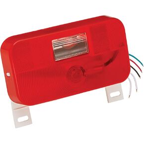 Bargman 30-92-004 Surface Mount Stop/Tail/Turn and Backup Light (with License Light - White Base)