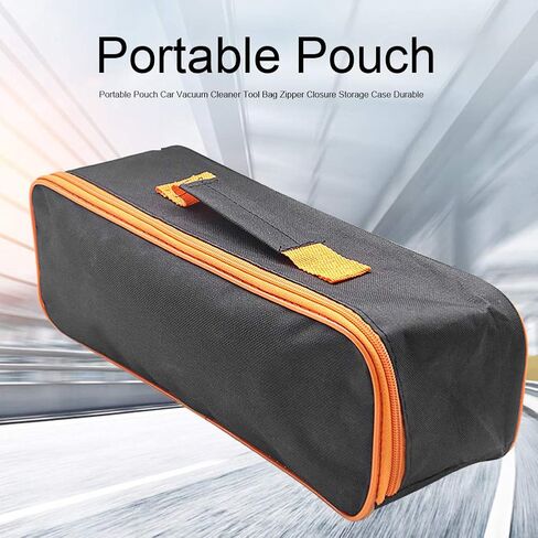 Vacuum Cleaner Tool Bag, Car Cleaner Storage Bag Portable Pouch Car Vacuum Cleaner Tool Bag Zipper Closure Storage Case Durable(Black,size:36.5 x 11 x 13 cm) in Saudi Arabia