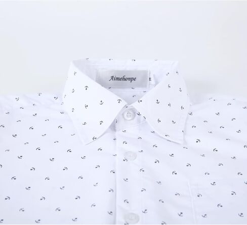 Boys Long Sleeve Patterned Dress Shirt Button Down Comfort Flex Shirts in Saudi Arabia
