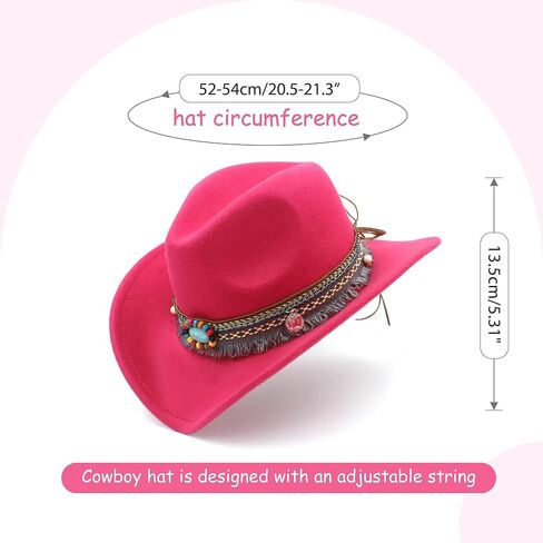 SAJUZEN Kids Cowboy Hat Felt Wide Brim Western Toddler Cowgirl Hat for Girls and Boys Sun Hat in Saudi Arabia