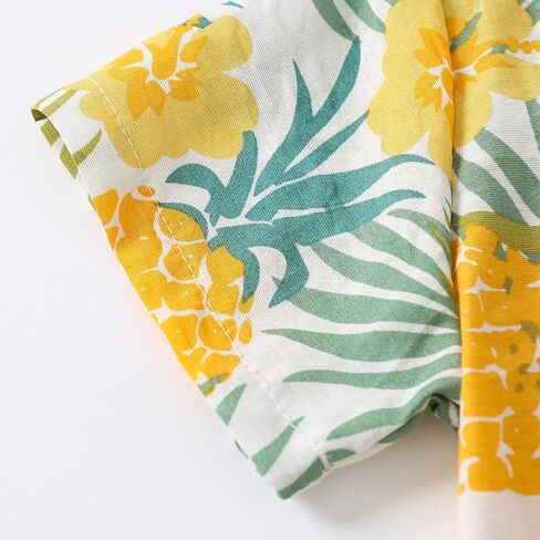 KISBINI Toddler Boys Hawaiian Shirts Tropical Button Down Summer Beach Shirts for 2-6 Years Boys in Kuwait