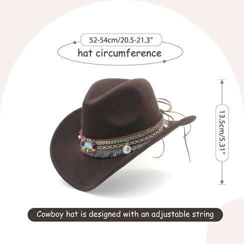 SAJUZEN Kids Cowboy Hat Felt Wide Brim Western Toddler Cowgirl Hat for Girls and Boys Sun Hat in Saudi Arabia