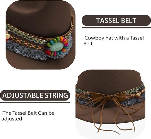 SAJUZEN Kids Cowboy Hat Felt Wide Brim Western Toddler Cowgirl Hat for Girls and Boys Sun Hat in Saudi Arabia