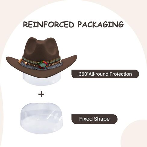 SAJUZEN Kids Cowboy Hat Felt Wide Brim Western Toddler Cowgirl Hat for Girls and Boys Sun Hat in Saudi Arabia