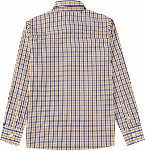 قميص Bienzoe للأولاد بياقة كاجوال: قمصان رياضية منقوشة بأزرار سفلية للأطفال in Kuwait