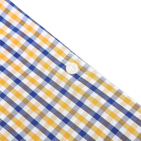 قميص Bienzoe للأولاد بياقة كاجوال: قمصان رياضية منقوشة بأزرار سفلية للأطفال in Kuwait