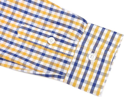 قميص Bienzoe للأولاد بياقة كاجوال: قمصان رياضية منقوشة بأزرار سفلية للأطفال in Kuwait