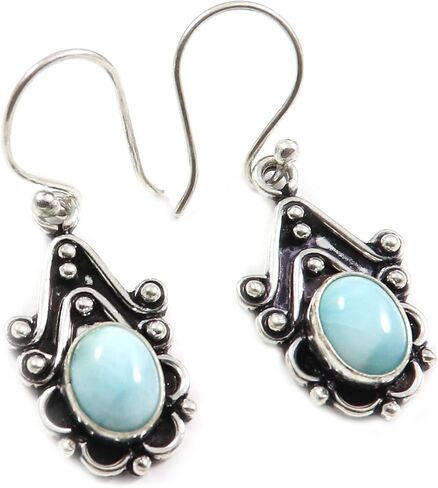 Tiger Eye Larimar Rose Quartz Black Onyx All Gemstone Silver Plated Drop Dangle Earring Handmade Jewelry MER-1002 in Saudi Arabia