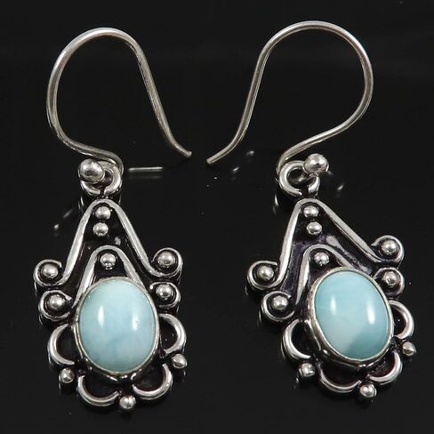 Tiger Eye Larimar Rose Quartz Black Onyx All Gemstone Silver Plated Drop Dangle Earring Handmade Jewelry MER-1002 in Saudi Arabia