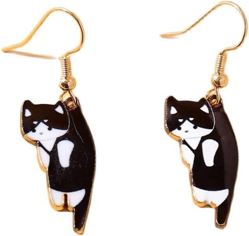 Sweet Kawaii Animals Kitten Drop Dangle Lovely Funny Cute Cartoon Aesthetic Cat Lover Person Creative Earrings Friendship Jewelry for Women in Saudi Arabia
