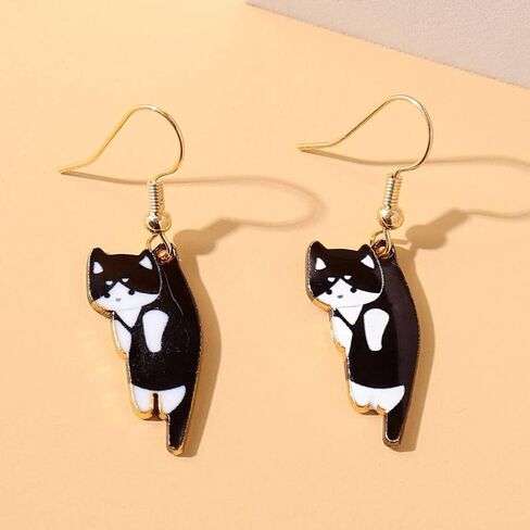Sweet Kawaii Animals Kitten Drop Dangle Lovely Funny Cute Cartoon Aesthetic Cat Lover Person Creative Earrings Friendship Jewelry for Women in Saudi Arabia