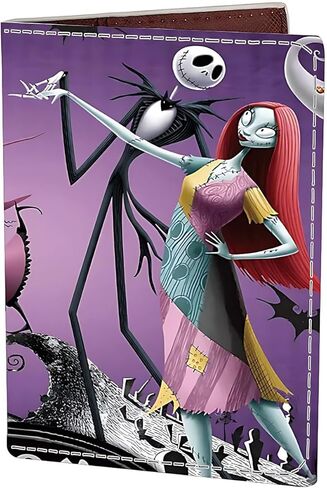 كابوس قبل عيد الميلاد غطاء حامل جواز السفر الجلدي، جاك سالي كوسبلاي محفظة جواز السفر حافظة بطاقة الائتمان للنساء الفتيات (PAC-SDY A) in Kuwait