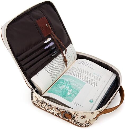 Montana West Bible Book Covers for Women Canves Bible Cases with Zippered Pocket Bible Bags Handheld Crossbody Church Bible Study Supplie in Kuwait