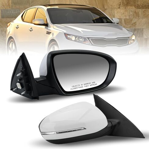 For Kia Optima 2011 2012 2013 Power With Turn Signal Side Door View Mirror Passenger Right（White） in Saudi Arabia