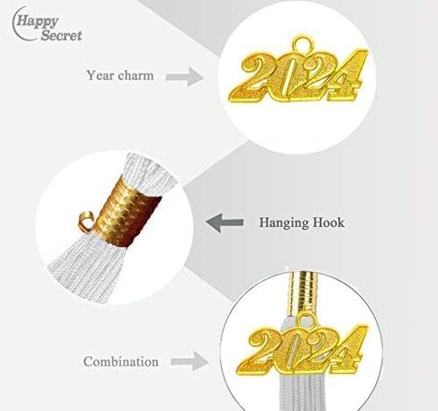 قبعة تخرج غير لامعة للجنسين مع حلية سنة التخرج 2024 in Kuwait