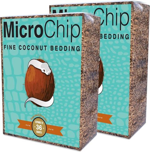 Microchip Fine Coconut Substrate and Coco Husk Chip Mix Bedding for for Bioactive Terrarium Tanks, Reptiles, Inverts, Frogs, Tarantulas, and Geckos Bedding for Terrarium Floor Cover (12 Quart) in Saudi Arabia