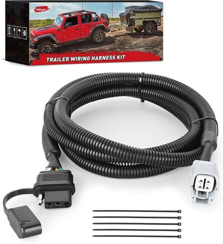 Nilight 4 Pin Trailer Wiring Harness Kit 56083 Custom for 2010 2011 2012 2013 2014 2015 2016 2017 2018 2019 2020 2021 2022 2023 RX350 RX450h RX350L RX350hL Tow Package Required in Saudi Arabia
