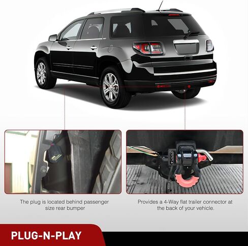 Nilight 4 Pin Trailer Wiring Harness Kit 56083 Custom for 2010 2011 2012 2013 2014 2015 2016 2017 2018 2019 2020 2021 2022 2023 RX350 RX450h RX350L RX350hL Tow Package Required in Saudi Arabia