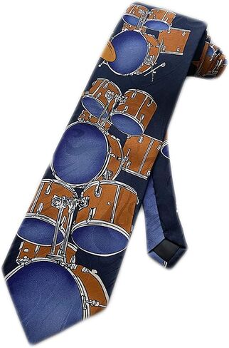 ربطة عنق Drumset Drummer للرجال - أزرق - ربطة عنق بمقاس واحد in Saudi Arabia