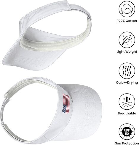 American Flag with Eagles Visors for Women Men Adjustable Cotton Hats Outdoor Sport Cap in Saudi Arabia