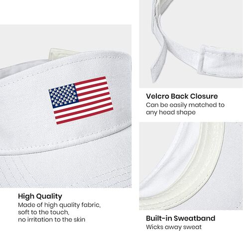 American Flag with Eagles Visors for Women Men Adjustable Cotton Hats Outdoor Sport Cap in Saudi Arabia