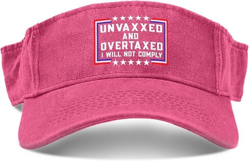 Unvaxxed and Overtaxed I Will Not Cap funny Sun Visor Hats for Women Visor Hats Reversible Running in Saudi Arabia