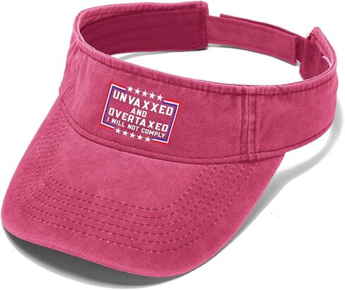 Unvaxxed and Overtaxed I Will Not Cap funny Sun Visor Hats for Women Visor Hats Reversible Running in Saudi Arabia