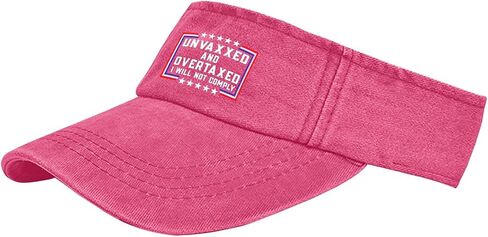 Unvaxxed and Overtaxed I Will Not Cap funny Sun Visor Hats for Women Visor Hats Reversible Running in Saudi Arabia
