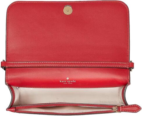 Kate Spade New York Women's Madison Saffiano Leather Small Flip CrossBody Bag, Candied Cherry in Saudi Arabia