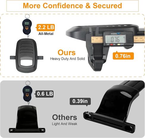 قضبان عرضية لحامل السقف بوزن 260 رطل من Autekcomma متوافقة مع Chevy Suburban/Tahoe/GMC Yukon(XL/Cadillac Escalade طوال العام/Escalade ESV 2015-2020 مضادة للتآكل، ألومنيوم كامل أسود غير لامع in Kuwait