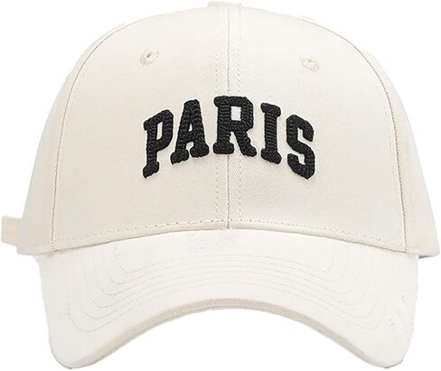 Unisex Fashion Dad Hat Paris Letter Embroidery Outdoor Adjustable Baseball Cap in Saudi Arabia