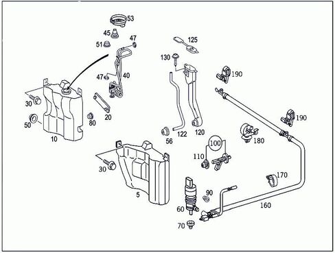Left/Right Windshield Wiper Nozzle 2003-2010 For Benz W211 CL203 C219 E320 E350 Replacement number # 2118601147 in Saudi Arabia