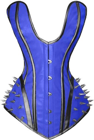 luvsecretlingerie Heavy Duty 26 Double Steel Boned Waist Training Leather Long Torso Overbust Tight Shaper Corset #8964-B-LE in Saudi Arabia