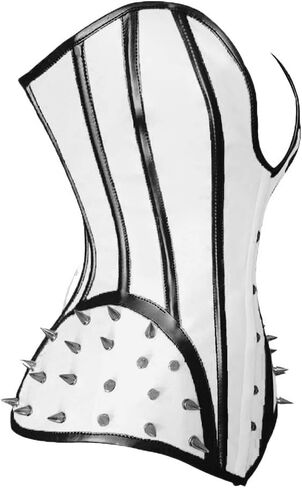 luvsecretlingerie Heavy Duty 26 Double Steel Boned Waist Training Leather Long Torso Overbust Tight Shaper Corset #8964-B-LE in Saudi Arabia