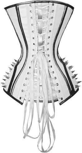 luvsecretlingerie Heavy Duty 26 Double Steel Boned Waist Training Leather Long Torso Overbust Tight Shaper Corset #8964-B-LE in Saudi Arabia