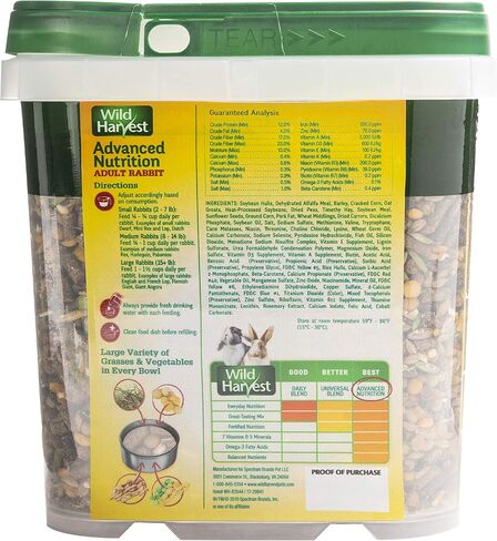 Wild Harvest WH-83544 Wild Harvest Advanced Nutrition Diet for Rabbits, 4.5-Pound in Saudi Arabia