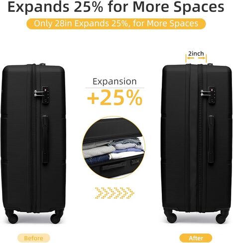 LARVENDER Luggage Sets 3 Piece with Travel Backpack, Hardside ABS Carry On suitcase sets with 360°Spinner Wheels, Durable Luggage Set Clearance For Women Men, Lavender in Kuwait