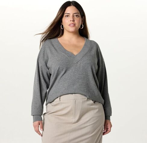 The Drop Women's Maye Essential V-Neck Sweater in Saudi Arabia