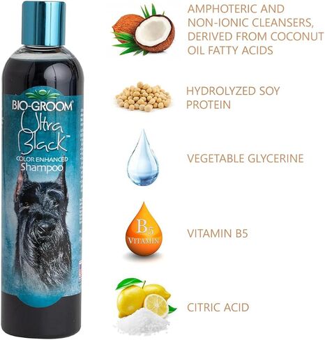 شامبو الحيوانات الأليفة المعزز للون الأسود للغاية من بيو-جروم، 1 جالون in Kuwait